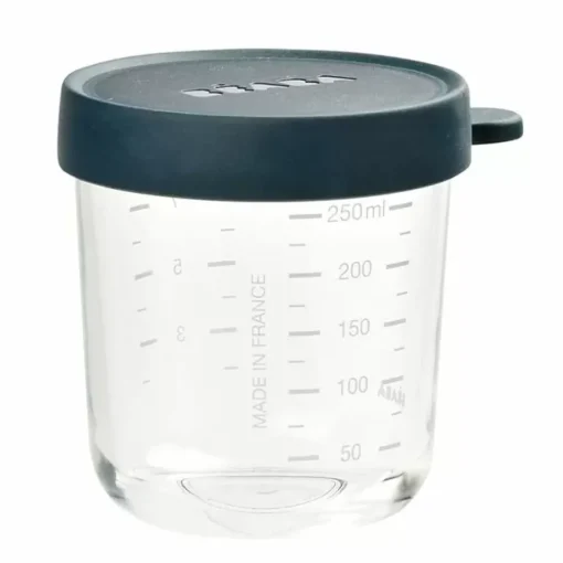 Beaba Glazen Bewaarpotje Donkerblauw 250Ml