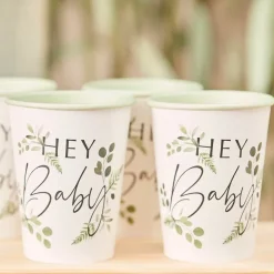 Bekertjes Hey Baby Botanical Baby (8St) Ginger Ray