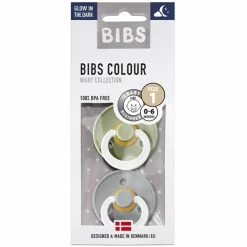 Bibs Fopspenen Set Glow In The Dark Sage/Cloud