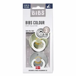 Bibs Fopspenen Set Glow In The Dark Sage/Cloud