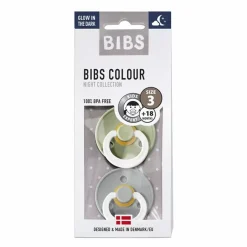 Bibs Fopspenen Set Glow In The Dark Sage/Cloud
