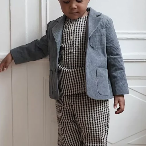 Blouse Navida Bitter Java Check Konges Slojd