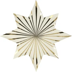 Bordjes Gold Stripe Stars (8St) Meri Meri