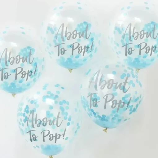 Confetti Ballonnen About To Pop Blauw Oh Baby! Ginger Ray