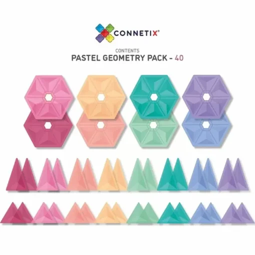 Connetix Tiles Pastel Geometry Pack (40St)