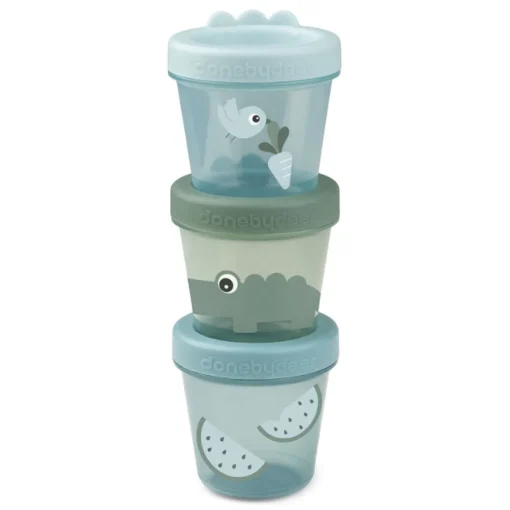 Done By Deer Babyvoeding Bewaarbakjes (3St) Croco Green