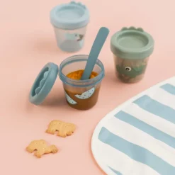 Done By Deer Babyvoeding Bewaarbakjes (3St) Croco Green