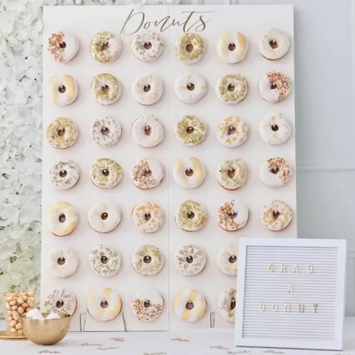 Donut Wall Large Gold Wedding Ginger Ray