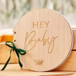 Gastenboek Hout Hey Baby Botanical Baby Ginger Ray