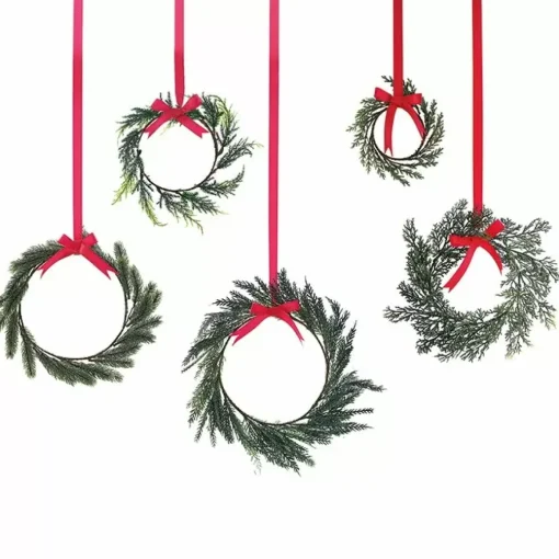 Hangdecoratie Kerstkransen Rustic Red Ginger Ray