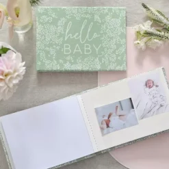 Hello Baby Linnen Fotoalbum Ginger Ray - Stijlvol & Liefdevol