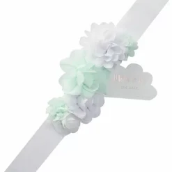 Hello World Mother To Be Bloemenceintuur Mint-Wit Ginger Ray