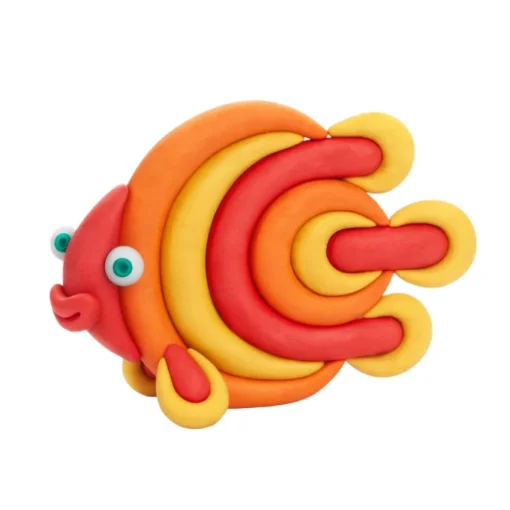 Hey Clay Boetseerklei Ocean Clownfish, Discus Fish, Eel (6St)
