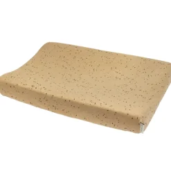Hoes Voor Meyco Aankleedkussen In Toffee Kleur Met Mini Spot Patroon