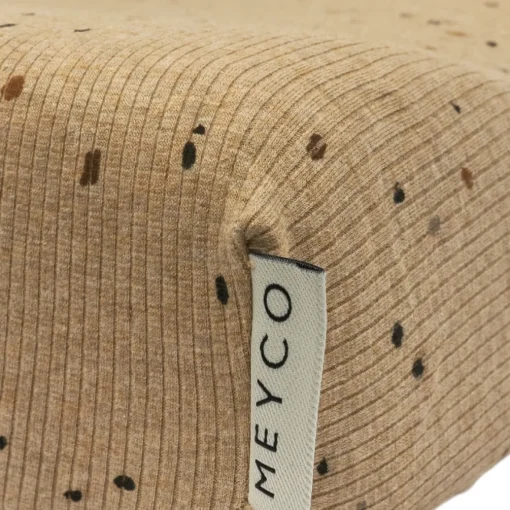 Hoes Voor Meyco Aankleedkussen In Toffee Kleur Met Mini Spot Patroon