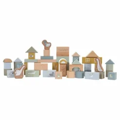 Houten Bouwblokken Blauw Little Dutch