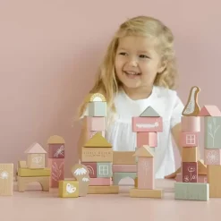 Houten Bouwblokken Roze Little Dutch