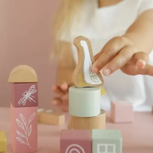 Houten Bouwblokken Roze Little Dutch