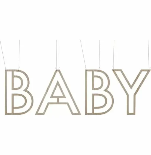 Houten Decoratieletters Baby Botanical Baby Ginger Ray