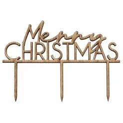 Houten Taarttopper Merry Christmas Nordic Noel Ginger Ray
