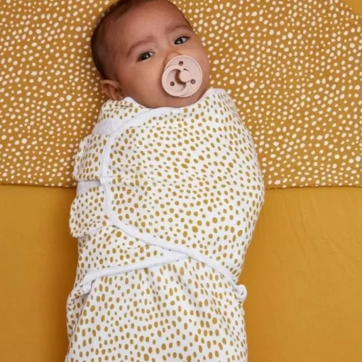 Inbakerdoek Swaddlemeyco Cheetah Honey Gold (0-3M) Meyco