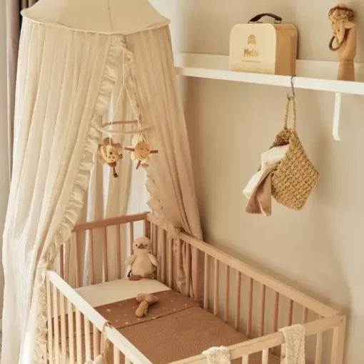 Jollein Bedhemel Vintage Ruffle Nougat