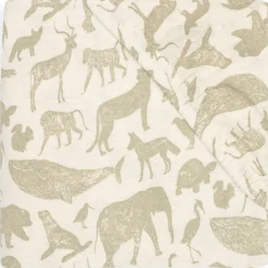 Jollein Hoeslaken Meegroeibed Animals Olive Green 70X140Cm