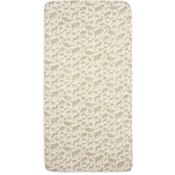 Jollein Hoeslaken Meegroeibed Animals Olive Green 70X140Cm