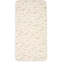 Jollein Hoeslaken Wieg Jersey Animals Nougat 40X80Cm