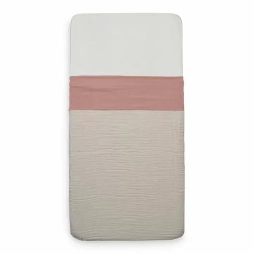 Jollein Ledikantlaken Wrinkled Cotton Rosewood