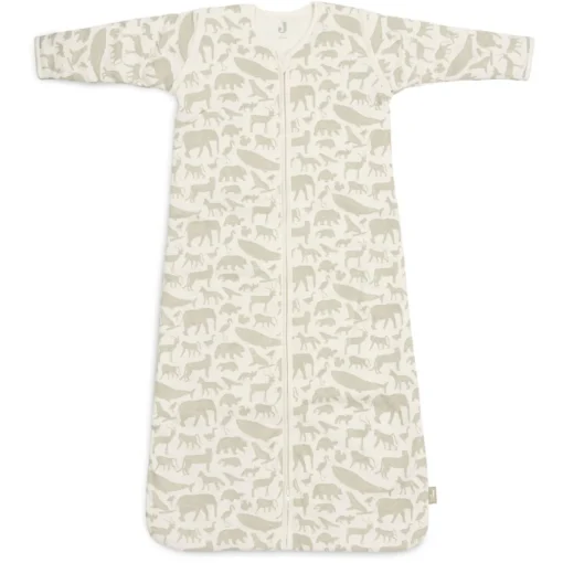 Jollein Slaapzak Afritsbare Mouwen Animals Olive Green
