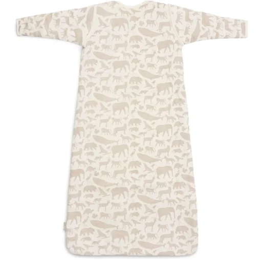 Jollein Slaapzak Afritsbare Mouwen Animals Nougat