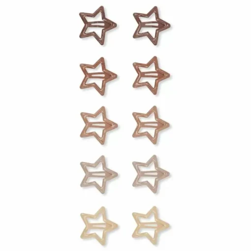 Konges Slojd Haarclipjes Star Glitter Rose (10St)