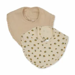 Konges Slojd Kwijlslabben Peonia Limone/Brazilian Sand (2St)