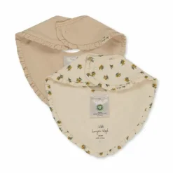 Konges Slojd Kwijlslabben Peonia Limone/Brazilian Sand (2St)