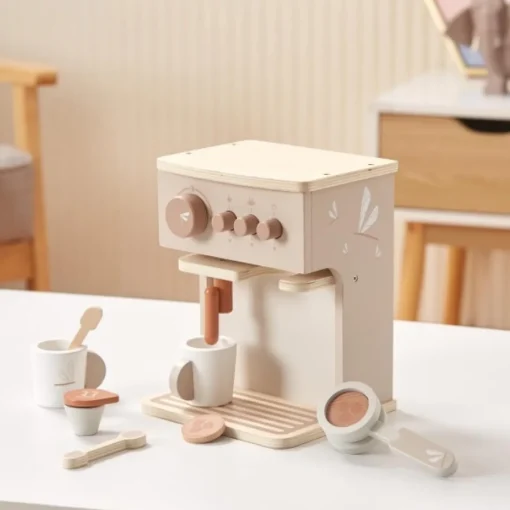 Label-Label Houten Espresso Machine Nougat