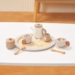 Label-Label Houten Thee Servies Nougat