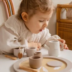 Label-Label Houten Thee Servies Nougat