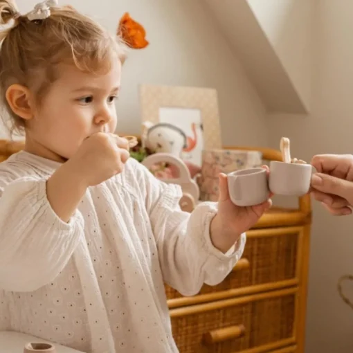 Label-Label Houten Thee Servies Nougat