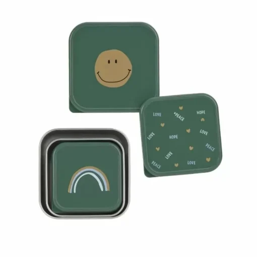 Lassig Happy Rascals Smile Snackboxen (3St) - Ideaal Voor Onderweg