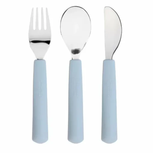 Lassig Happy Rascals Smile Sky Blue Bestekset Voor Kinderen