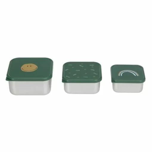 Lassig Happy Rascals Smile Snackboxen (3St) - Ideaal Voor Onderweg