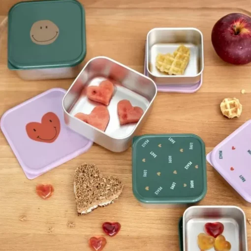 Lassig Happy Rascals Smile Snackboxen (3St) - Ideaal Voor Onderweg