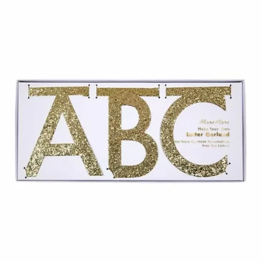 Letterslinger Glitter Goud (134-Delig) Meri Meri