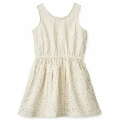 Liewood Broderie Idaho Sandy Jurk - Biologisch Katoen