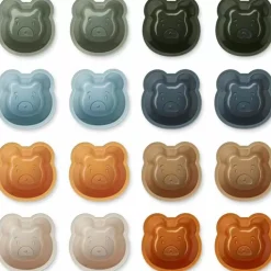 Liewood Cupcakevormpjes Tilo Mr Bear/Faune Green (16St)