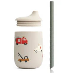 Liewood Drinkbeker Met Rietje Ellis Emergency Vehicle/Sandy