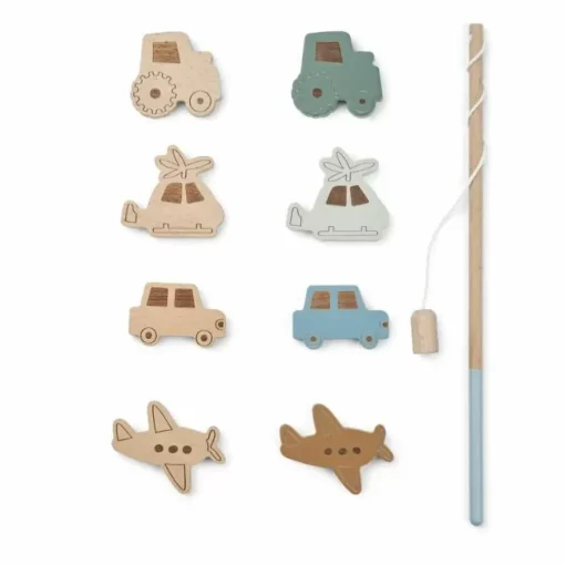 Liewood Houten Visspel Sebastian Vehicles Blue Fog Mix