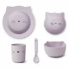 Liewood Serviesset Baby Joana Cat Light Lavender