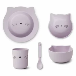 Liewood Serviesset Baby Joana Cat Light Lavender